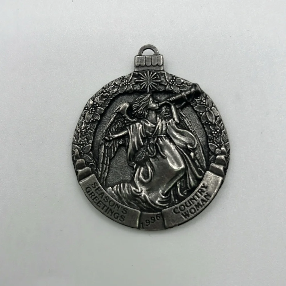 Lot 7 Taste Of Home Seasons Greetings Silver Tone Decor Collectible Ornaments
